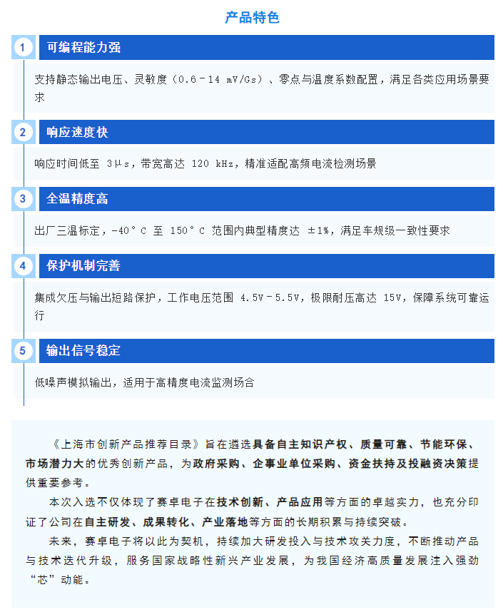 企业动态│赛卓电子产品SC4643成功入选《上海市创新产品推荐目录》